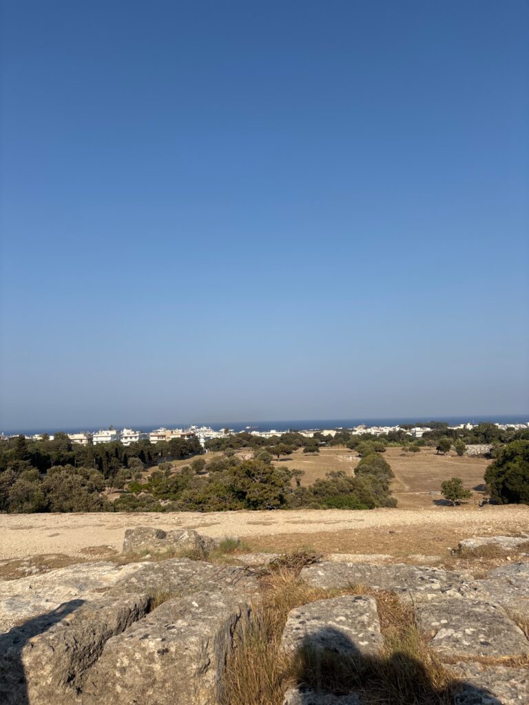 Hand-painted penguin stone #92 hidden at Acropolis of Rhodes, Rhodes, Greece (photo 2 of 3)