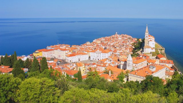 Ručne maľovaný tučniakový kameň č. 108 ukrytý na mieste Parking Spot, Piran, Slovinsko