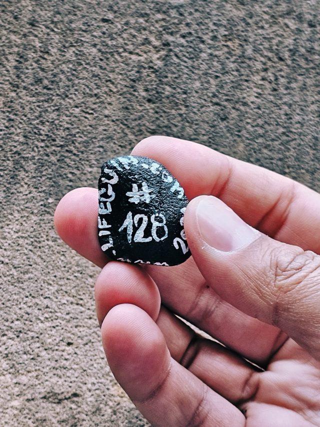 Hand-painted penguin stone #128 hidden at The Writers' Museum, Edinburgh, United Kingdom (photo 5 of 5)