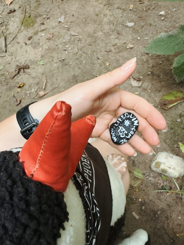Hand-painted penguin stone #135 hidden at Under the bridge, Kranj, Slovenia (photo 4 of 5)