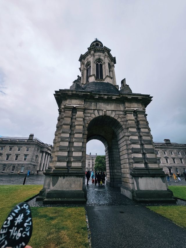 Hand-painted penguin stone #146 hidden at Trinity College, Dublin, Ireland (photo 5 of 5)