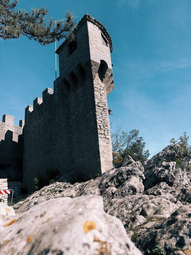 Hand-painted penguin stone #298 hidden at Castle of the Cesta, San Marino, San Marino (photo 5 of 5)