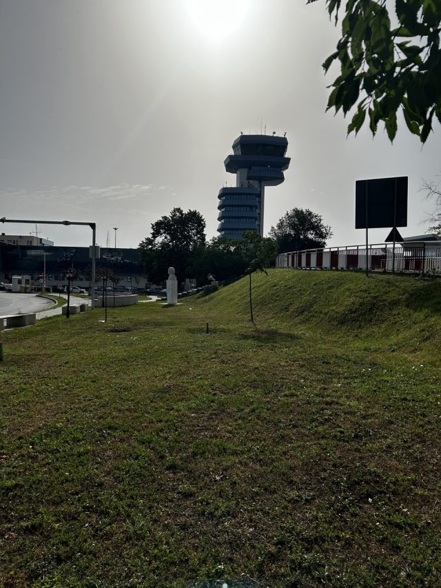 Hand-painted penguin stone #110 hidden at International Airport, Bucharest, Romania (photo 4 of 5)