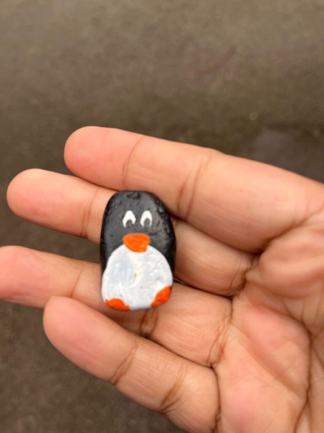 Hand-painted penguin stone #348 hidden at Walton Hall and Garden, Warrington, United Kingdom (photo 5 of 5)