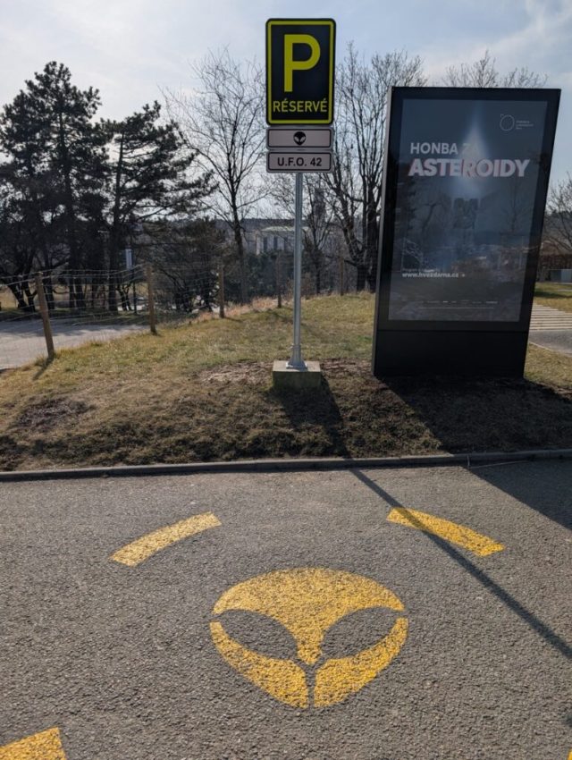 Hand-painted penguin stone #376 hidden at UFO, Brno, Czechia (photo 2 of 5)