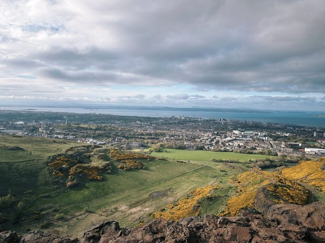 Hand-painted penguin stone #349 hidden at Arthur's Seat, Edinburgh, United Kingdom (photo 5 of 5)