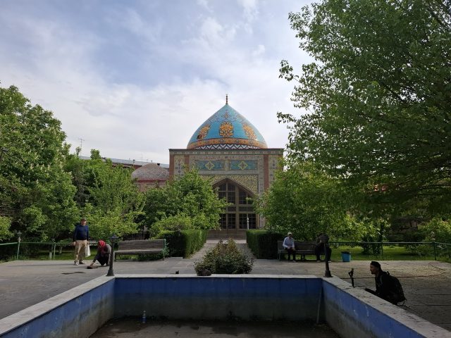 Hand-painted penguin stone #246 hidden at Blue Mosque, Yerevan, Armenia (photo 3 of 5)
