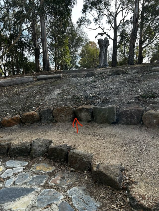 Hand-painted penguin stone #468 hidden at Sovereign Hill, Ballarat, Australia (photo 5 of 5)