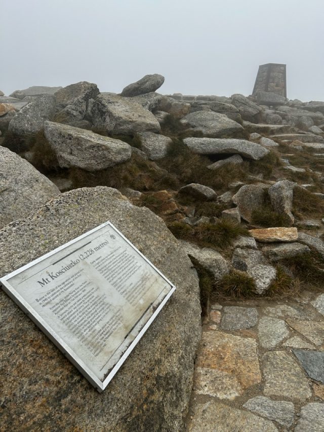 Hand-painted penguin stone #501 hidden at Mount Kosciuszko, Australia (photo 4 of 5)
