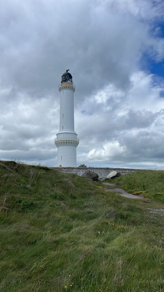 Hand-painted penguin stone #534 hidden at Girdle Ness Lighthouse, Aberdeen, United Kingdom (photo 4 of 4)