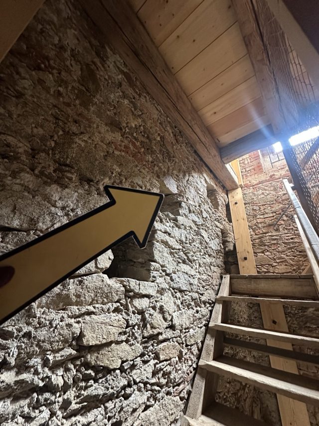 Hand-painted penguin stone #587 hidden at Church Tower, Jaromerice nad Rokytnou, Czechia (photo 5 of 5)
