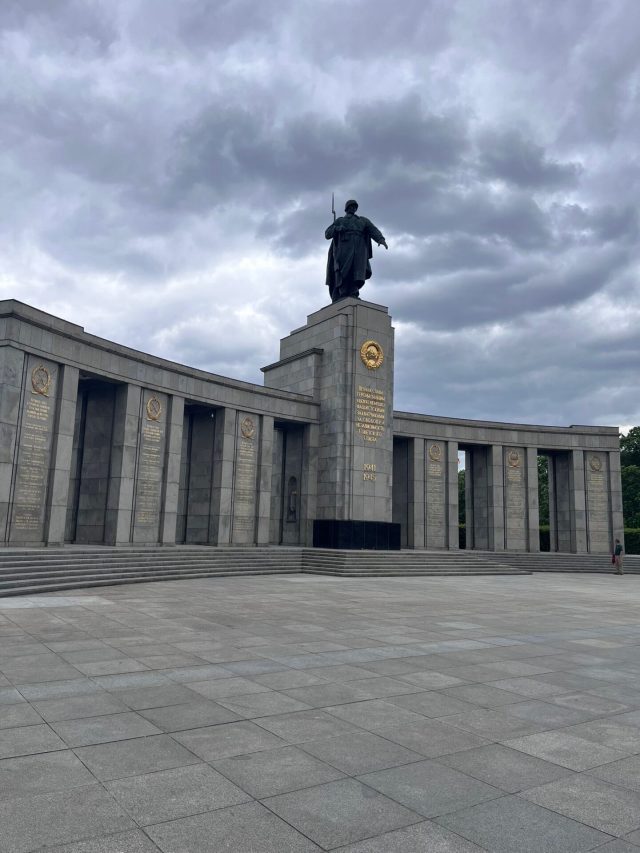 Hand-painted penguin stone #626 hidden at Soviet War Memorial Tiergarten, Berlin, Germany (photo 5 of 5)