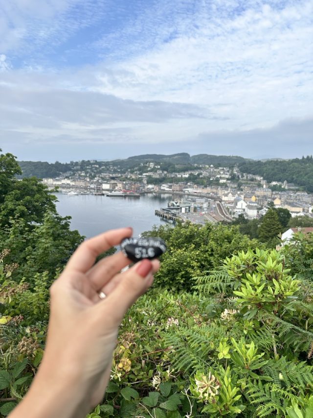 Hand-painted penguin stone #526 hidden at Pulpit Hill Viewpoint, Oban, United Kingdom (photo 3 of 4)