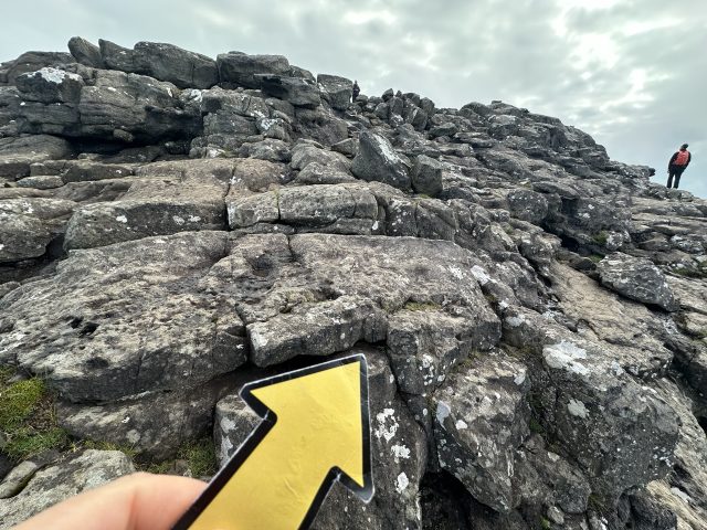Hand-painted penguin stone #598 hidden at Bosdalafossur Waterfall, Sandavagur, Faroe Islands (photo 5 of 5)