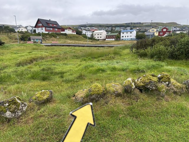 Hand-painted penguin stone #636 hidden at Vesturkirkjan, Torshavn, Faroe Islands (photo 5 of 5)