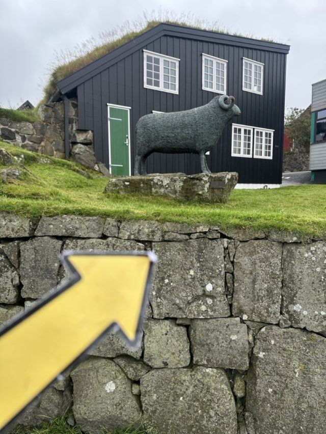 Ručne maľovaný tučniakový kameň č. 652 ukrytý na mieste Ram Statue, Tórshavn, Faerské ostrovy (fotka 3 z 5)