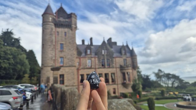 Hand-painted penguin stone #254 hidden at Belfast Castle, Belfast, United Kingdom (photo 3 of 5)