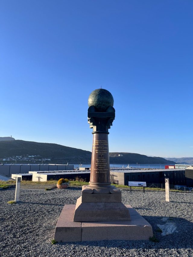 Hand-painted penguin stone #513 hidden at The Struve Geodetic Arc Norway, Hammerfest, Norway (photo 5 of 5)