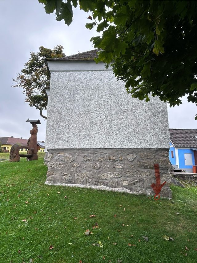 Hand-painted penguin stone #675 hidden at White Chapel, Wornharts, Austria (photo 2 of 5)