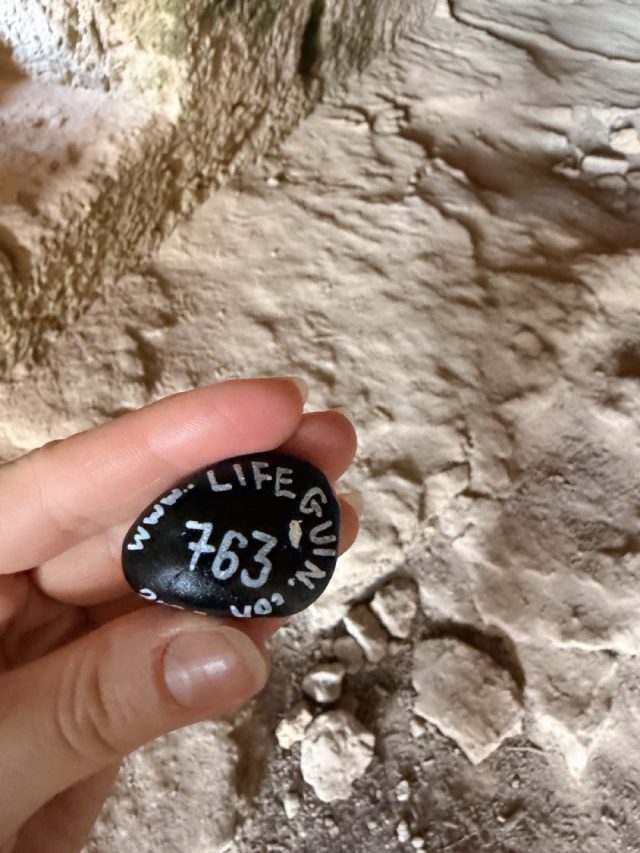 Hand-painted penguin stone #763 hidden at Toumpallos, Paphos, Cyprus (photo 3 of 5)