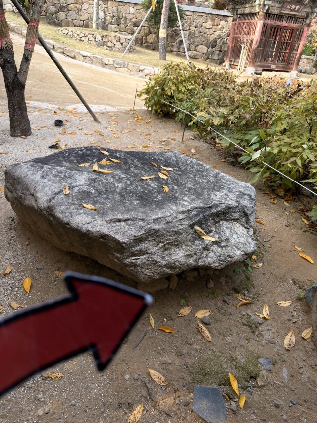 Hand-painted penguin stone #701 hidden at Bongeunsa Temple, Seoul, South Korea (photo 3 of 5)