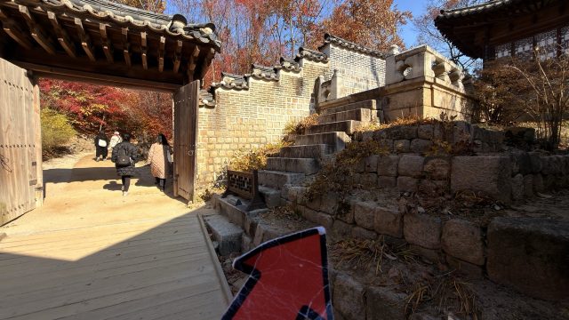 Hand-painted penguin stone #779 hidden at Door at Secret Garden, Seoul, South Korea (photo 4 of 5)