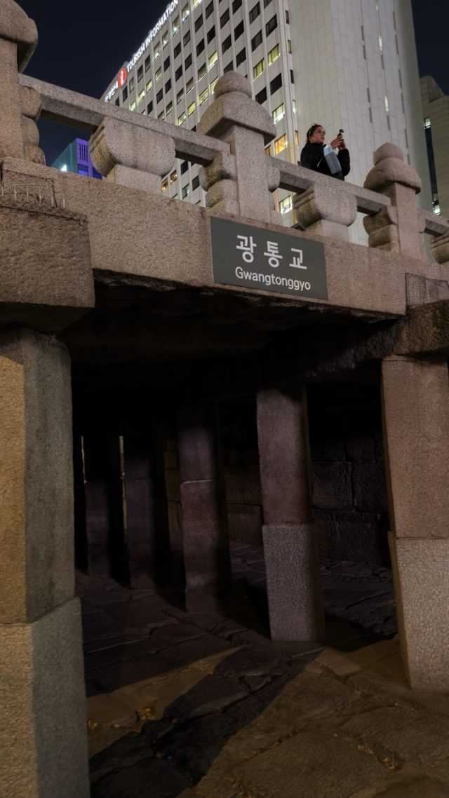 Hand-painted penguin stone #841 hidden at Gwangtonggyo Bridge at Cheonggyecheon Stream, Seoul, South Korea (photo 2 of 5)