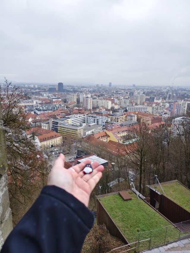 Hand-painted penguin stone #301 hidden at Ljubljana Castle, Ljubljana, Slovenia (photo 4 of 5)