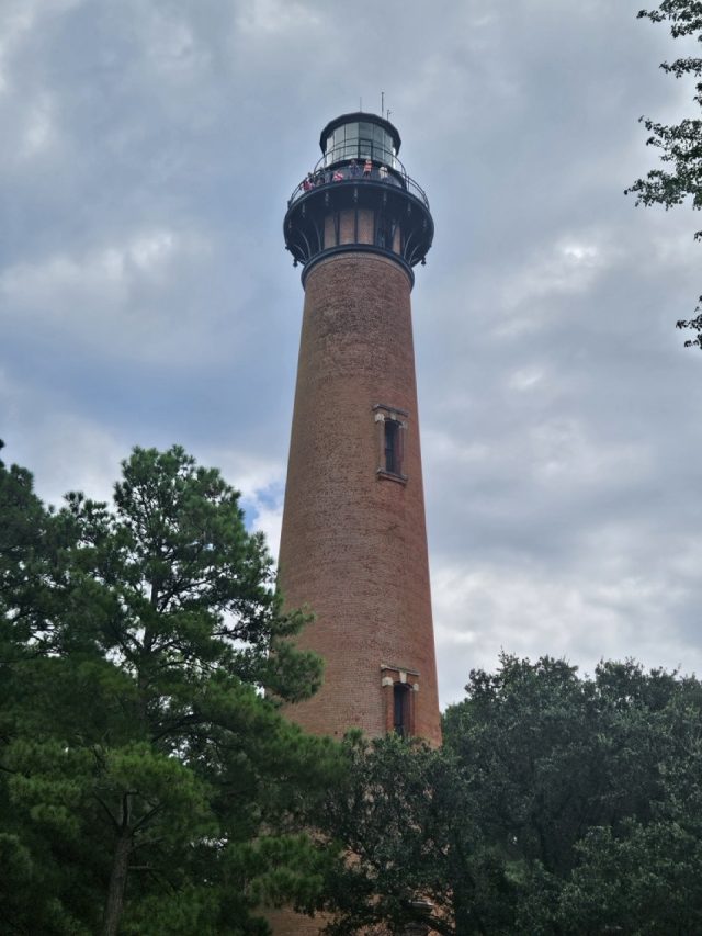 Hand-painted penguin stone #303 hidden at Currituck Beach Lighthouse, North Carolina, United States (photo 2 of 5)