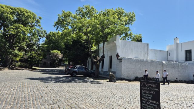 Hand-painted penguin stone #345 hidden at Casco historico de Colonia, Colonia del Sacramento, Uruguay (photo 2 of 5)