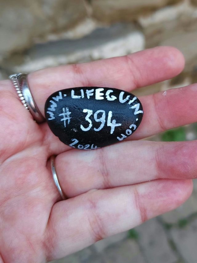 Hand-painted penguin stone #394 hidden at Clock Tower, Piran, Slovenia (photo 3 of 5)