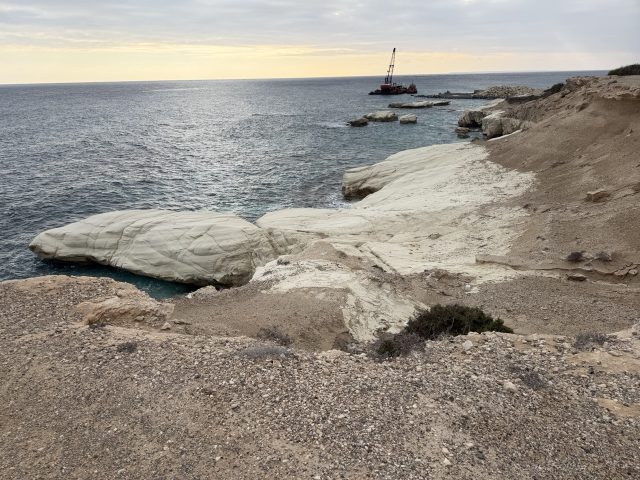 Hand-painted penguin stone #968 hidden at White Rocks, Cyprus (photo 3 of 4)