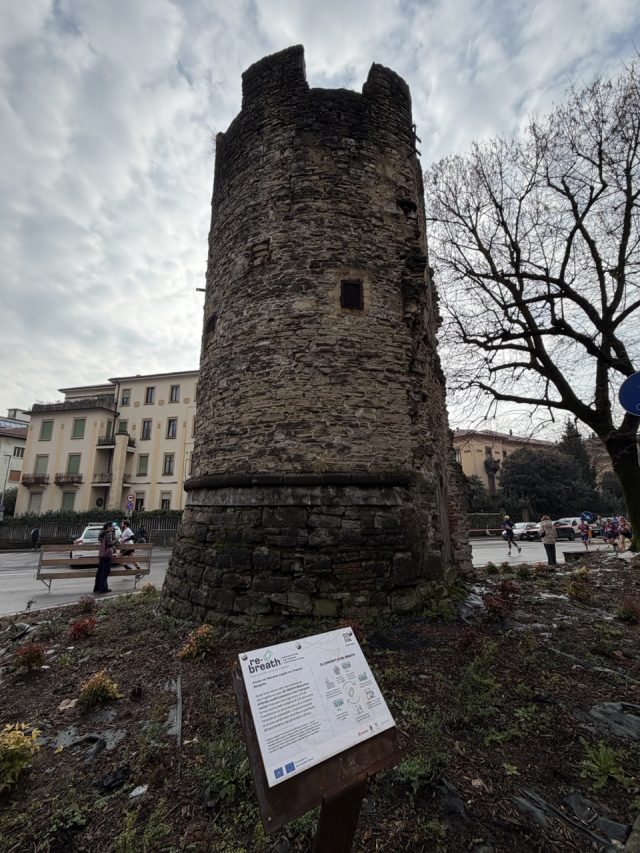 Hand-painted penguin stone #915 hidden at Torre del Galgario, Bergamo, Italy (photo 5 of 5)