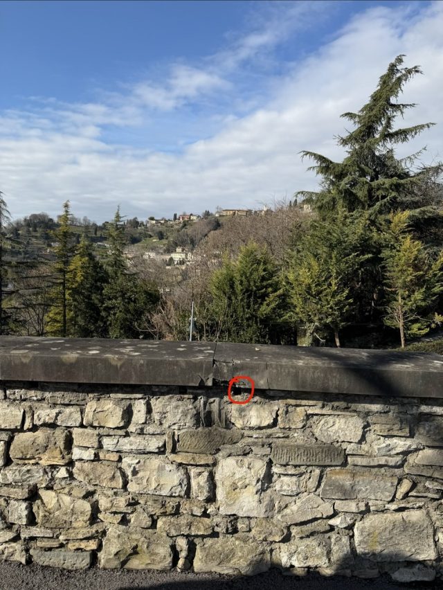 Hand-painted penguin stone #942 hidden at St John's Park, Bergamo, Italy (photo 2 of 5)