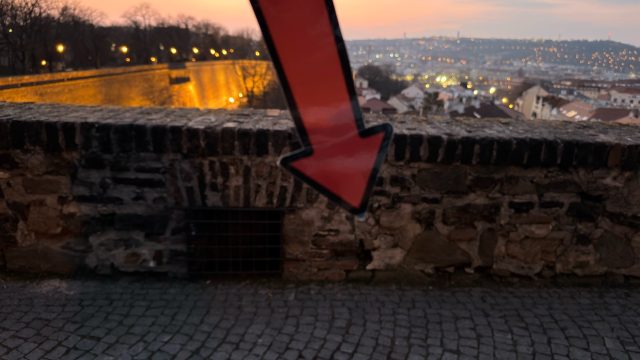 Hand-painted penguin stone #991 hidden at Vysehrad Viewpoint, Prague, Czechia (photo 5 of 5)