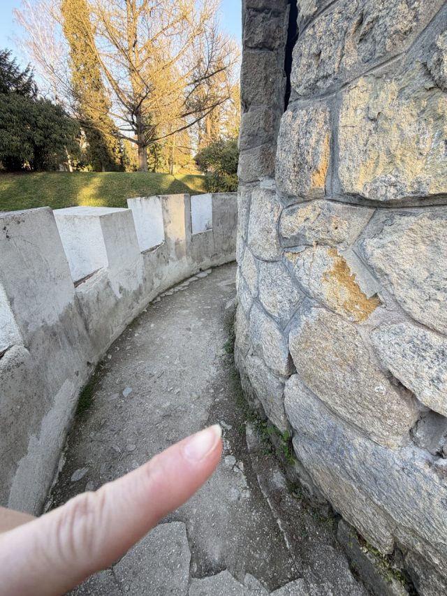 Hand-painted penguin stone #1014 hidden at Bojnice's rotunda, Bojnice, Slovakia (photo 3 of 5)