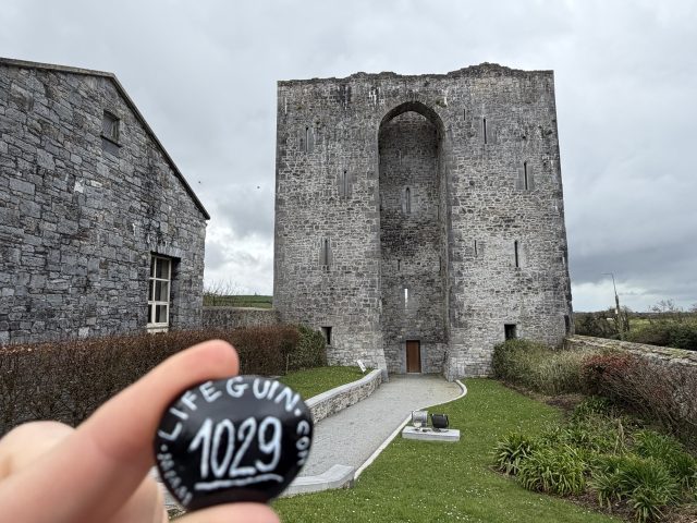 Hand-painted penguin stone #1029 hidden at Listowel Castle, Listowel, Ireland (photo 2 of 5)