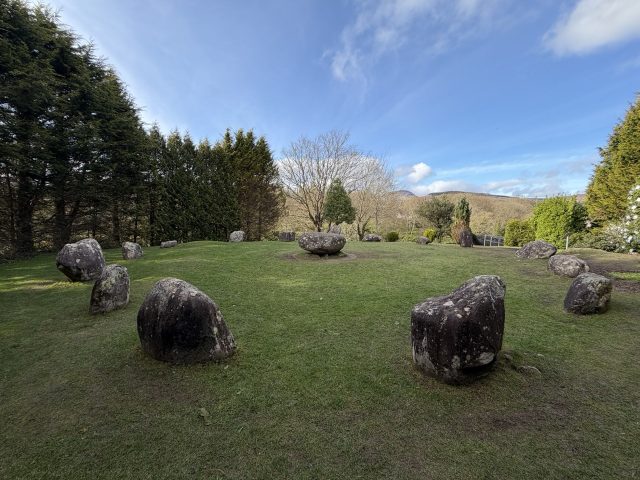 Hand-painted penguin stone #1176 hidden at Kenmare Stone Circle, Kenmare, Ireland (photo 3 of 5)