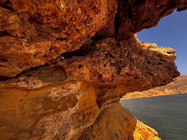 Hand-painted penguin stone #1200 hidden at Cliffs close to SurfHub Imsouane Surf School, Imsouane, Morocco (photo 5 of 5)