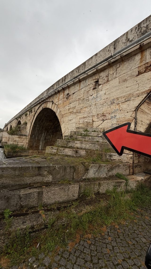 Hand-painted penguin stone #1009 hidden at Stone Bridge, Skopje, North Macedonia (photo 4 of 5)