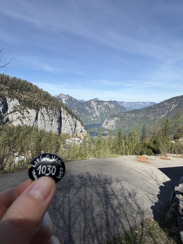 Hand-painted penguin stone #1030 hidden at Dachstein Giant Ice Cave, Obertraun, Austria (photo 3 of 5)