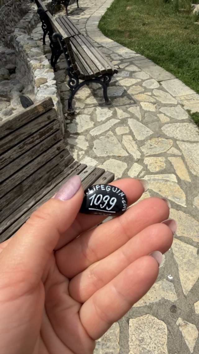 Hand-painted penguin stone #1099 hidden at Old Stone Bridge, Prizren, Kosovo (photo 3 of 4)