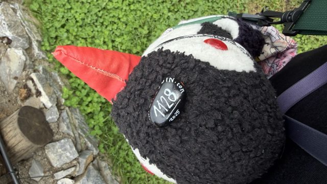 Hand-painted penguin stone #1128 hidden at Mladen Stojanovski, Gorno Nerezi, North Macedonia (photo 3 of 5)