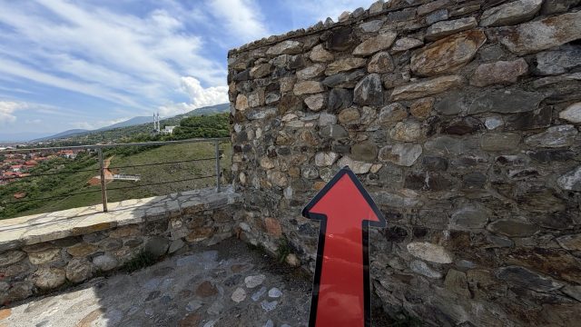 Hand-painted penguin stone #1215 hidden at Viewpoint, Prizren Fortress, Kosovo (photo 5 of 5)
