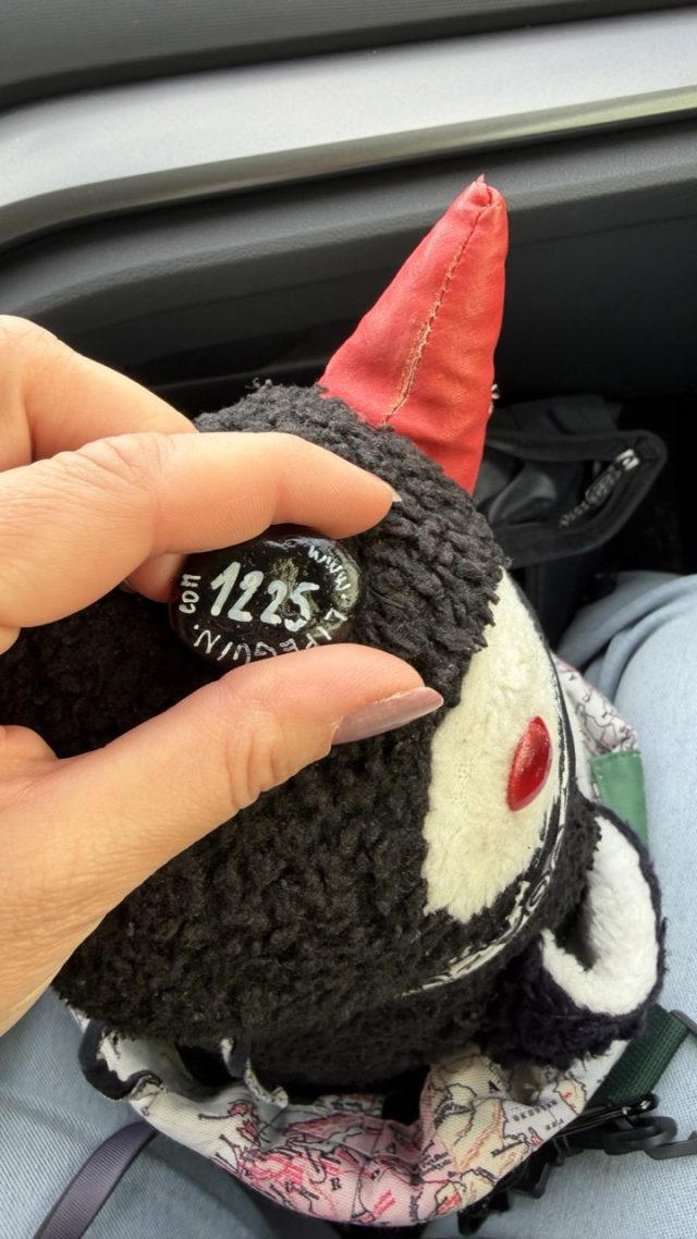 Hand-painted penguin stone #1225 hidden at Walkway to the Citadel, Prizren, Kosovo (photo 3 of 5)
