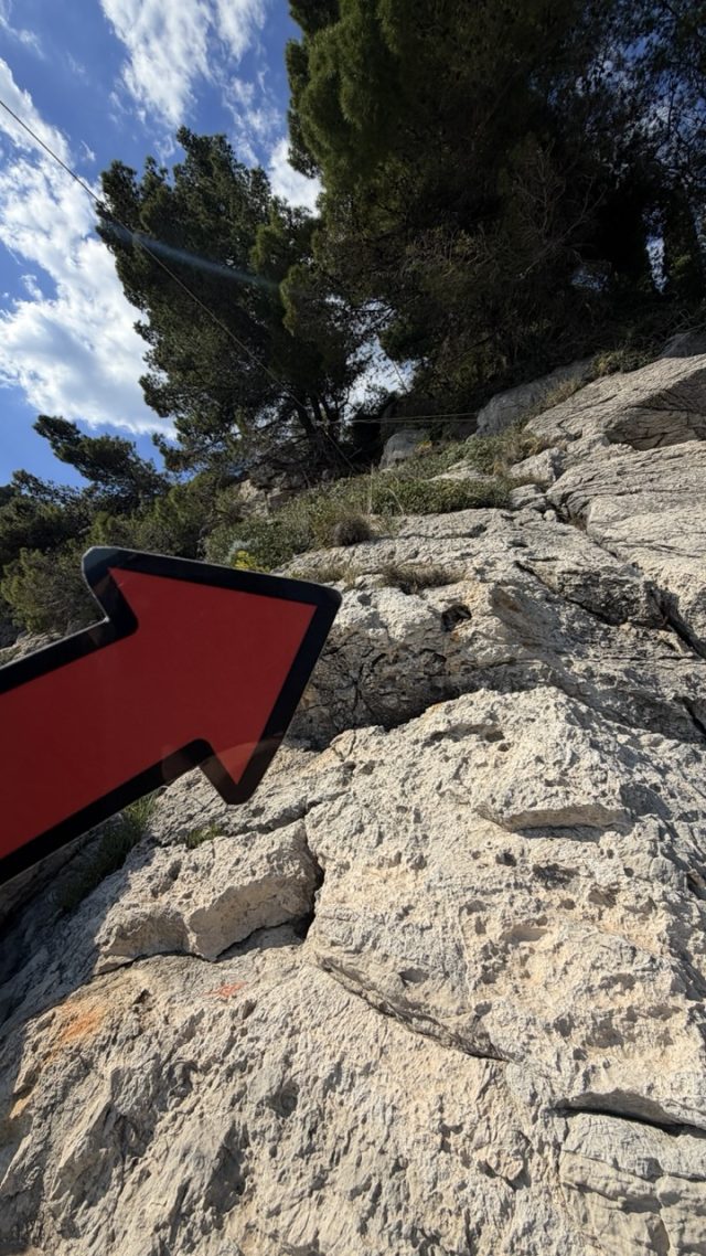 Hand-painted penguin stone #1461 hidden at Bonivonno Beach, Dubrovnik, Croatia (photo 5 of 5)