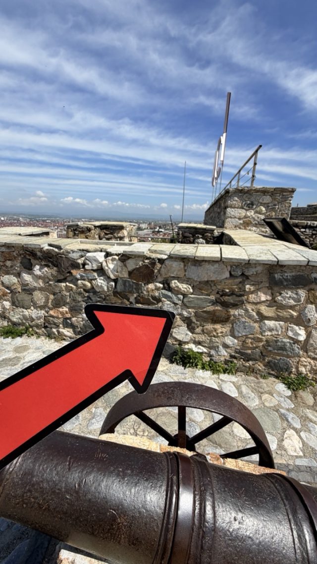Hand-painted penguin stone #514 hidden at Prizren Fortress, Prizren, Kosovo (photo 4 of 5)