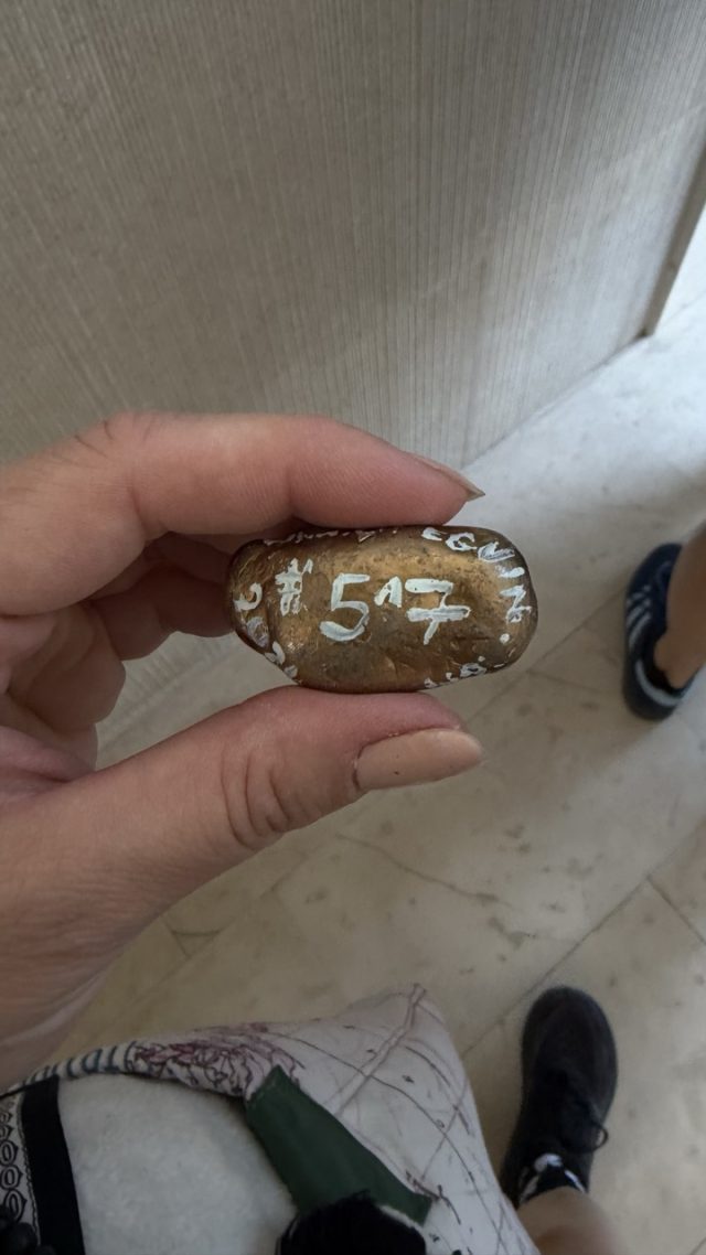 Hand-painted penguin stone #517 hidden at Fort Stone Wall, Dubrovnik, Croatia (photo 2 of 5)