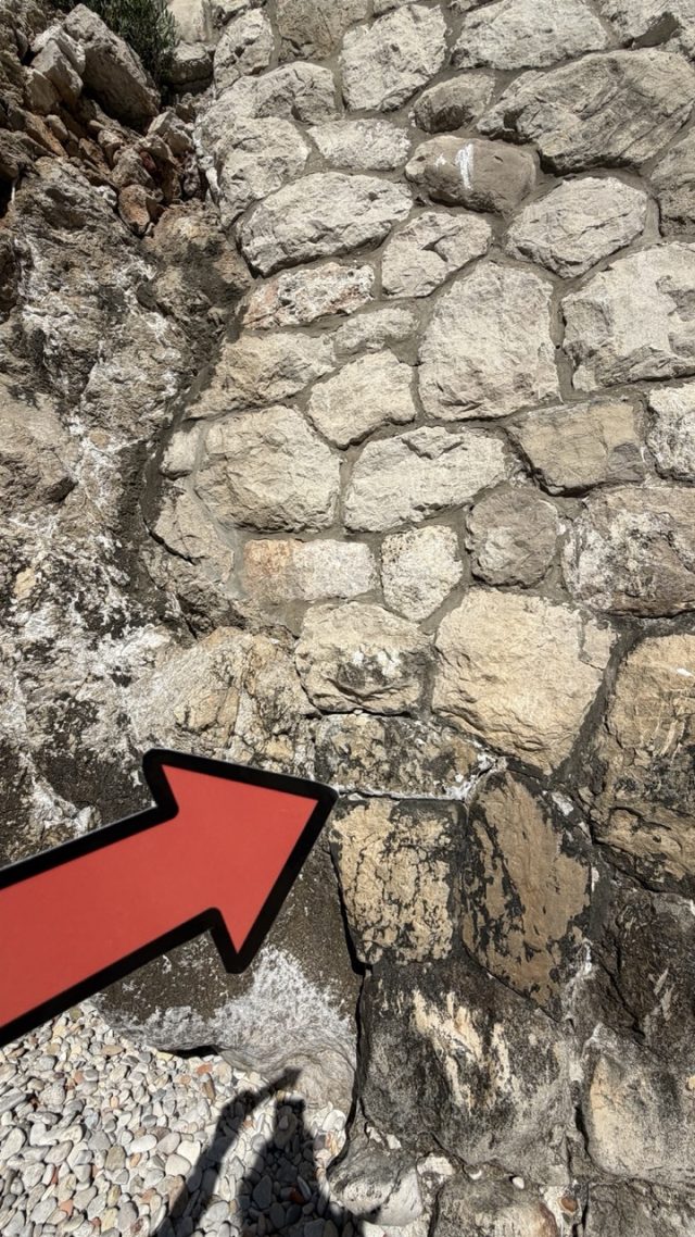 Hand-painted penguin stone #893 hidden at Lovrjenac Fort, Dubrovnik, Croatia (photo 4 of 5)
