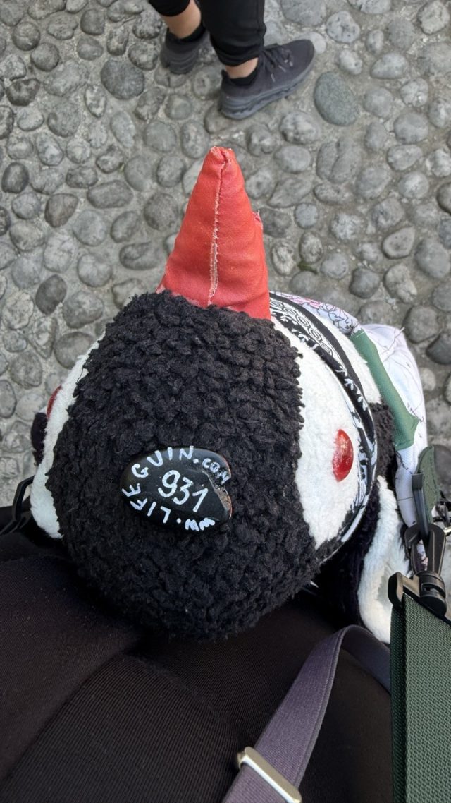 Hand-painted penguin stone #931 hidden at Old Bridge Mostar, Mostar, Bosnia and Herzegovina (photo 3 of 5)